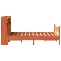 Bedframe zonder matras massief grenenhout wasbruin 135x190 cm - thumbnail