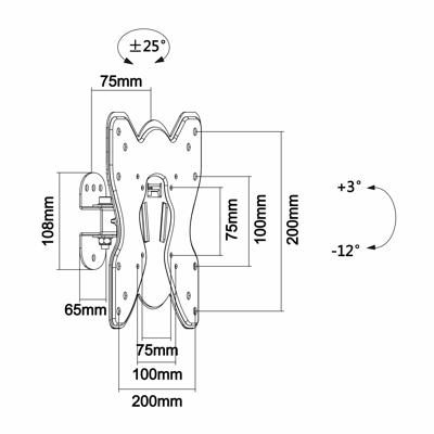 TV houder Aisens WT42TS-005 23" 25 kg