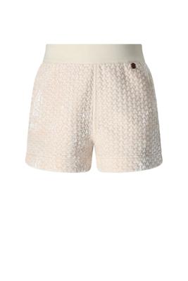 NoNo winter velvet stepped short meisjes - ivoor - Shorty
