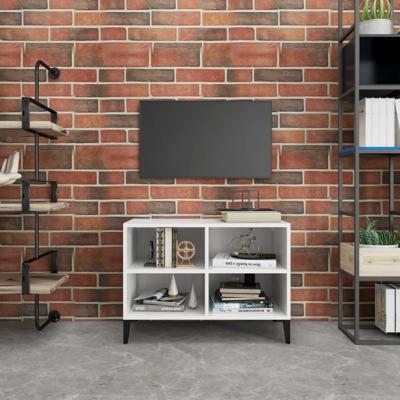 VidaXL Tv-meubel met metalen poten 69,5x30x50 cm wit