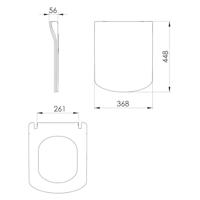 Closetzitting Boss & Wessing Flat Inox Scharnieren en Softclose Wit Boss & Wessing - thumbnail