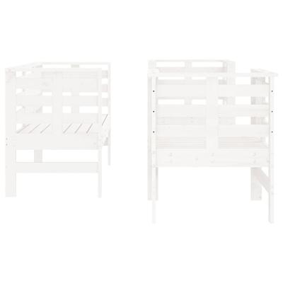 3-delige Loungeset massief grenenhout wit