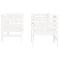 3-delige Loungeset massief grenenhout wit - thumbnail