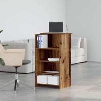 Receptiebalie 55x50x103,5 cm bewerkt hout oud houtkleurig - thumbnail