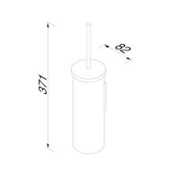 Geesa Nemox Toiletborstel - vrijstaand - witte borstelkop - RVS geborsteld 916511-05 - thumbnail