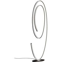 LED Vloerlamp - Cinque Ciola - 1 Lichtpunt van 62 Watt - Dimbaar - Aanpasbare Lichtkleur - Voetschakelaar - Mat Zwart - Metaal - thumbnail