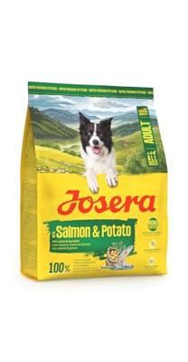 JOSERA Adult zalm & aardappel (1 x 900 g) | Premium droogvoer voor volwassen honden (ook senioren) | monoproteïne - 100% zalm | weinig proteïne | graanvrij | hondenvoer | 1 stuk verpakking