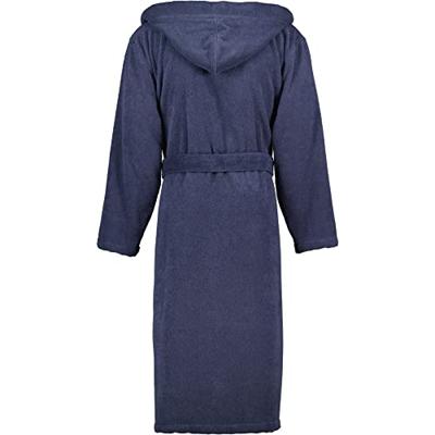 Cawö Cawo Heren Home Badjas met Capuchon Uni 829 XXL blau