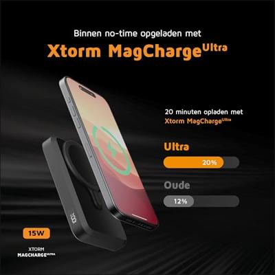 Xtorm Fuel Series 5 Power Pack wireless magnetic 10000 mAh Powerbank Zwart Xtorm Fuel Series 5 Power Pack wireless magnetic 10000 mAh Powerbank Zwart
