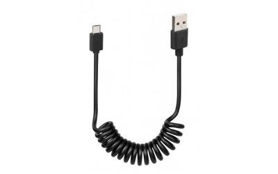 Lampa Kabel Lampa Krulkabel Micro USB 1 Meter Zwart