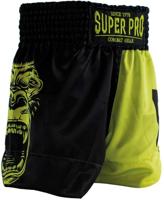 Super Pro boksbroek Gorilla junior polyester zwart/lime - thumbnail