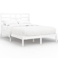 Bedframe massief hout wit 140x190 cm - thumbnail