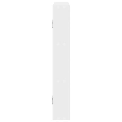 Wandschap 43x9x60 cm bewerkt hout wit - thumbnail