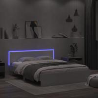 Bedframe met hoofdeinde en LED wit 150x200 cm - thumbnail