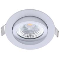 EcoDim - LED Spot - Inbouwspot - ED-10028 - 5W - Waterdicht IP54 - Dimbaar - Warm Wit 2700K - Mat Wit - Aluminium - Rond - Kantelbaar - thumbnail