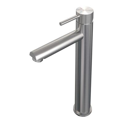 Brauer Brushed Carving Verhoogde Opbouw Wastafelmengkraan Model A RVS Geborsteld PVD