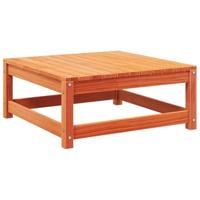 Tuinvoetenbank met kussen massief grenenhout wasbruin - thumbnail