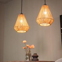 LABEL51 Hanglamp 'Ibiza Diamond' Jute, 2-lamps, kleur Naturel - thumbnail
