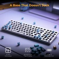 Glorious Gaming GMMK 2 Full Size (96%) Barebones (alleen frame) - Mechanisch gamingtoetsenbordframe, Full Size (96%), aluminium, aanpasbaar, RGB per toets, Amerikaanse/ANSI-indeling - wit - thumbnail