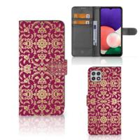 Wallet Case Samsung Galaxy A22 5G Barok Pink - thumbnail