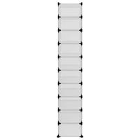 Schoenenrek 44x32x174 cm polypropeen transparant - thumbnail