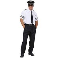 Pilotenshirt met stropdas en pet - thumbnail