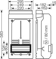 Hensel KV 9337 6100103 Behuizing 295 x 583 x 197 Kunststof 1 stuk(s) - thumbnail