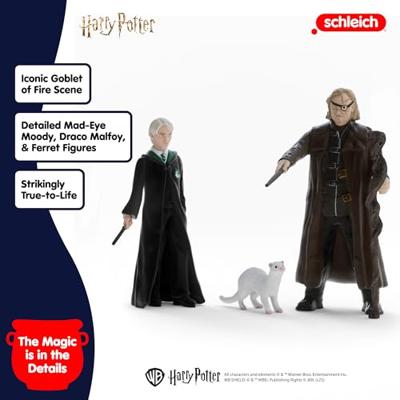 Schleich WIZARDING WORLD Dwaaloog Dolleman & Draco Malfidus met fretje 14907 - thumbnail