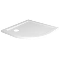 Wiesbaden Douchebak - Kwartrond - 90x90x4cm - Acryl - Glans Wit - thumbnail