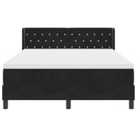 Boxspringbed met matras fluweel zwart 140x190 cm - thumbnail
