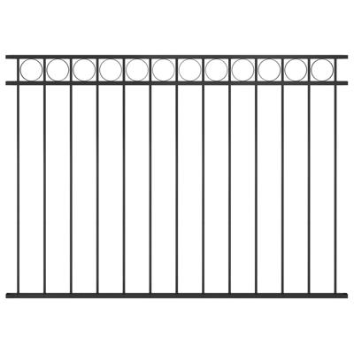 Schuttingpaneel staal 1,7x1,2 m zwart Schuttingpaneel staal 1,7x1,2 m zwart