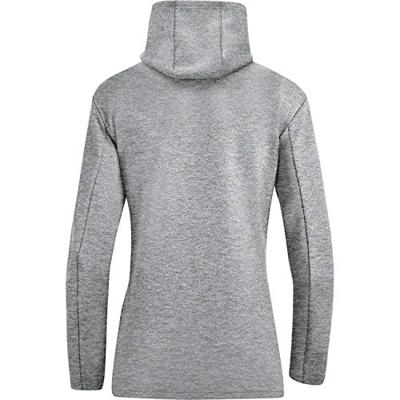 JAKO 6729D Sweater Met Kap Premium Basics Dames - Lichtgrijs Gemeleerd - 44