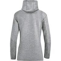 JAKO 6729D Sweater Met Kap Premium Basics Dames - Lichtgrijs Gemeleerd - 44 - thumbnail