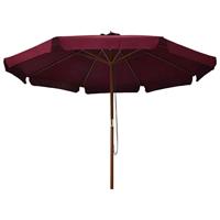 Parasol met houten paal 330 cm bordeauxrood - thumbnail