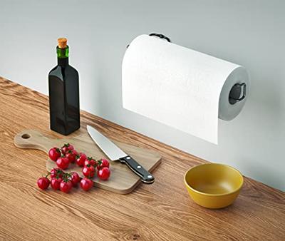 Metaltex keukenrolhouder hangend 30x3x10 cm zwart