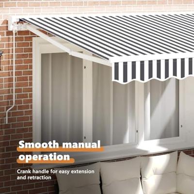 VidaXL Inklapbaar zonnescherm antraciet en wit 350 x 200 cm