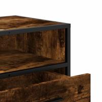 Tv-meubel 80x34,5x40cm bewerkt hout metaal gerookt eikenkleurig - thumbnail