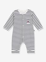 Lange romper van Petit Bateau marineblauw - thumbnail