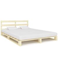 Bedframe pallet massief grenenhout 180x200 cm - thumbnail
