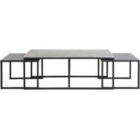 Light & Living Bijzettafel 'Kumalu' Set van 3 stuks max, antiek tin-antiek lood - thumbnail