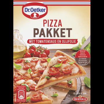 Dr. Oetker Pizza Pakket met Tomatensaus en Olijfolie Bakmix 615 g bij Jumbo