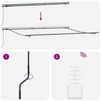 Luifel automatisch uittrekbaar 400x300 cm antracietkleur en wit - thumbnail