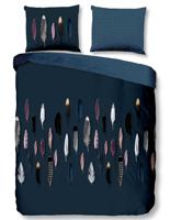 Good Morning Dekbedovertrek "veren" - Blauw - (240x200/220 cm) - Katoen - thumbnail