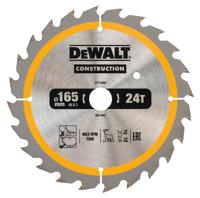 DeWALT Cirkelzaagblad voor Hout | Construction | Ø 165mm Asgat 20mm 24T - DT1949-QZ - thumbnail