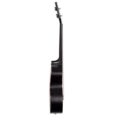 Cascha HH 2305L tenor ukelele zwart met gigbag - linkshandig