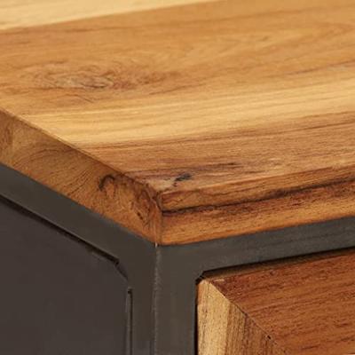 VidaXL Dressoir 65x30x70 cm gerecycled teakhout en staal