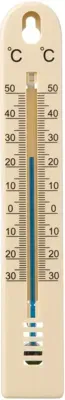 Muurthermometer kunststof beige 17x2,5x0,5cm Nature - Nature