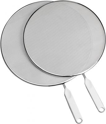 Metaltex antispatscherm 26 + 29 cm witte greep/rvs