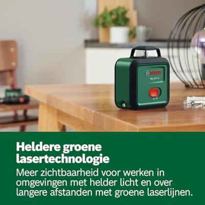 BOSCH PLL 360-1 G lijnlaser - Inclusief TT120 statief, beschermhoes, gebruikershandleiding en batterijen