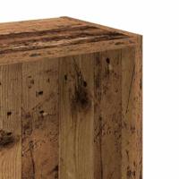 Boekenkast 80x24x76 cm bewerkt hout oud houtkleurig - thumbnail